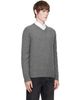 AMOMENTO AMOMENTO Gray Racoon V-Neck Sweater - 2