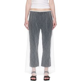 AMOMENTO AMOMENTO White Sheer Lace Long Maxi Skirt