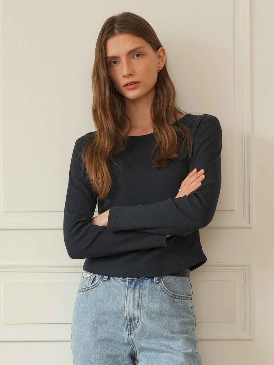 AMONG A Basic Boat Neck T-shirt - 4colors