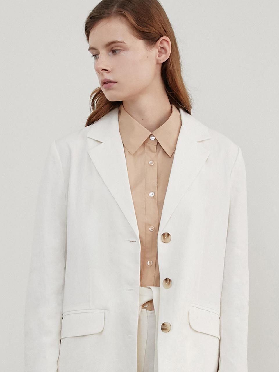 AMONG Linen Button Unlined Jacket