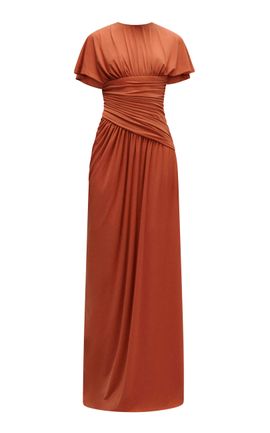 Amsale Amsale Asymmetric Jersey Gown