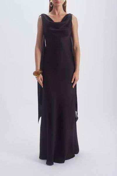 Amsale Amsale Bias Cut Streamer Dress