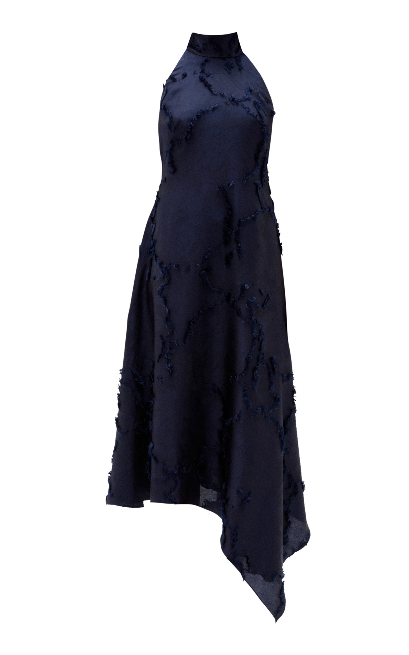 Amsale Amsale Eyelash Jacquard Halter Dress
