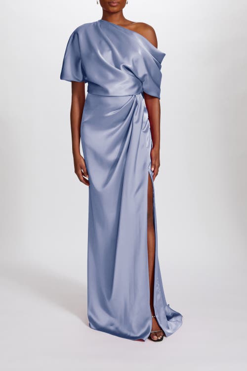 Amsale Amsale Fluid Satin Off-the-Shoulder Gown