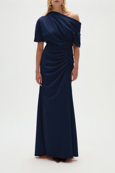 Amsale Amsale Pebble Crepe Slouch Dress