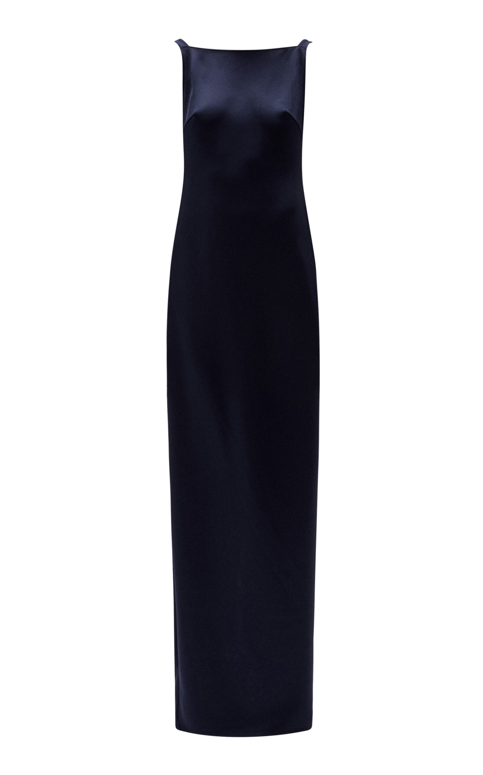 Amsale Amsale Satin Open Back Slip Gown