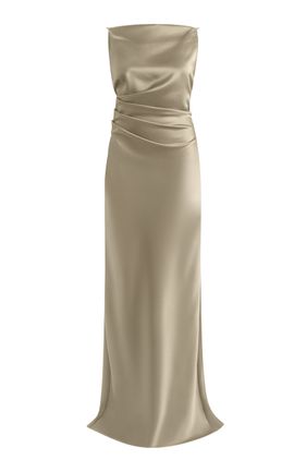 Amsale Amsale Spaghetti Strap Low Back Dress