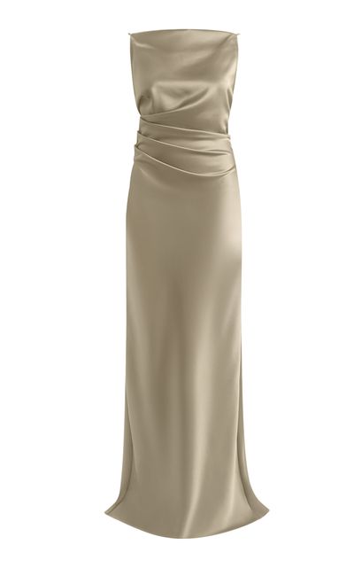 Amsale Amsale Spaghetti Strap Low Back Dress