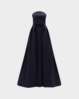 Amsale Strapless Flared Long Gown