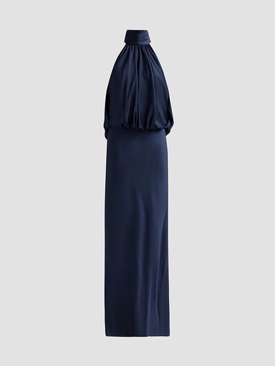 Amsale Women's Blouson Halter Gown