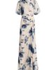 Amsale Women's Blurred Floral Draped A-Line Gown - 1