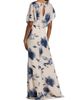 Amsale Women's Blurred Floral Draped A-Line Gown - 5