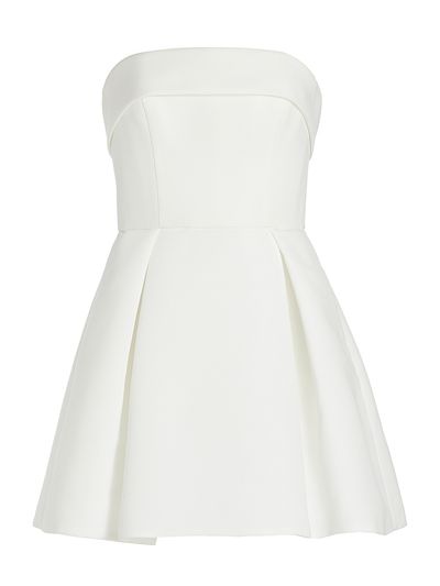 Amsale Women's Box-Pleated Faille Minidress