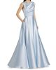 Amsale Women's Draped Boatneck Satin Gown - 2