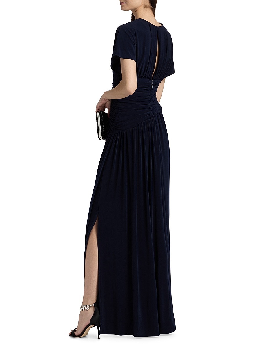 amsale jersey dress Amsale - Asymmetric Jersey Gown - Orange - US 14