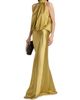 Amsale Women's Draped Satin Halterneck Gown - 2