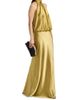 Amsale Women's Draped Satin Halterneck Gown - 4