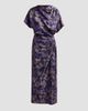 Amsale Women's Floral Jacquard Draped Midi Dress - 1