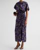 Amsale Women's Floral Jacquard Draped Midi Dress - 4