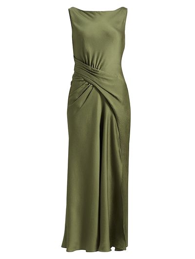 Amsale Women's Gathered Satin Cocktail Dress