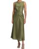 Amsale Women's Gathered Satin Cocktail Dress - 3