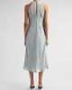 Amsale Women's Halterneck Draped Midi Dress - 3