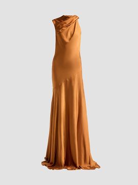 Amsale Women's Liquid Satin Draped Gown