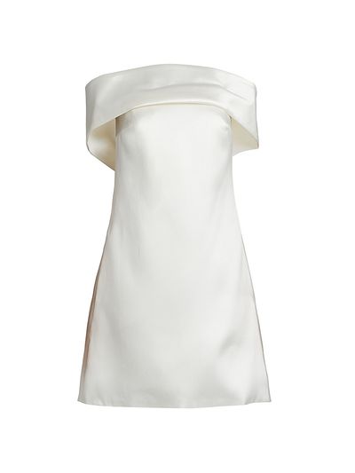 Amsale Women's Mikado Off-The-Shoulder Shift Dress