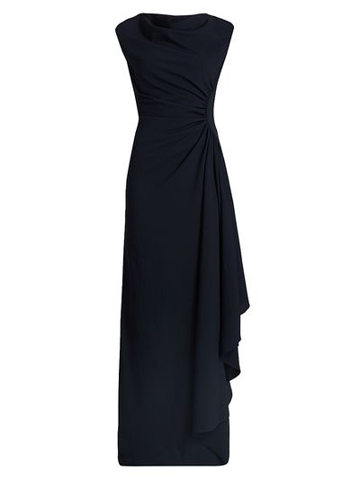 Amsale Women's Pinched Jersey A-Line Gown