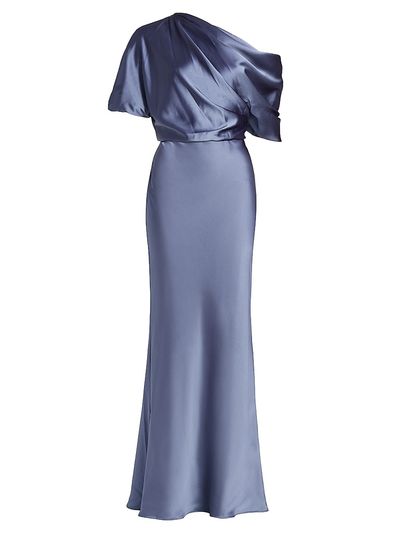 Amsale Women's Satin One-Shoulder Gown