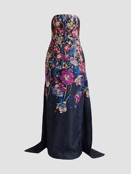 Amsale Women's Strapless Column Gown