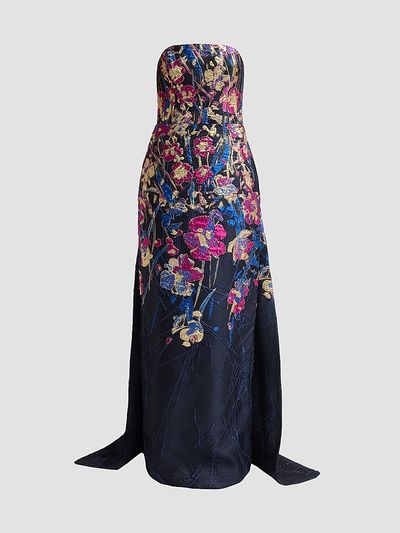 Amsale Women's Strapless Column Gown