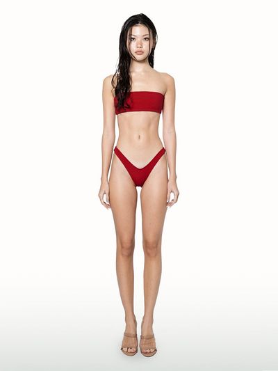AMUN Luxe Micro Bandeau Bikini Set [Rich Red]