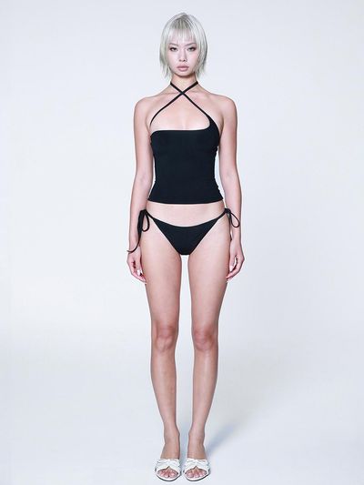 AMUN Nati Asymmetric Tank Bikini [Black]