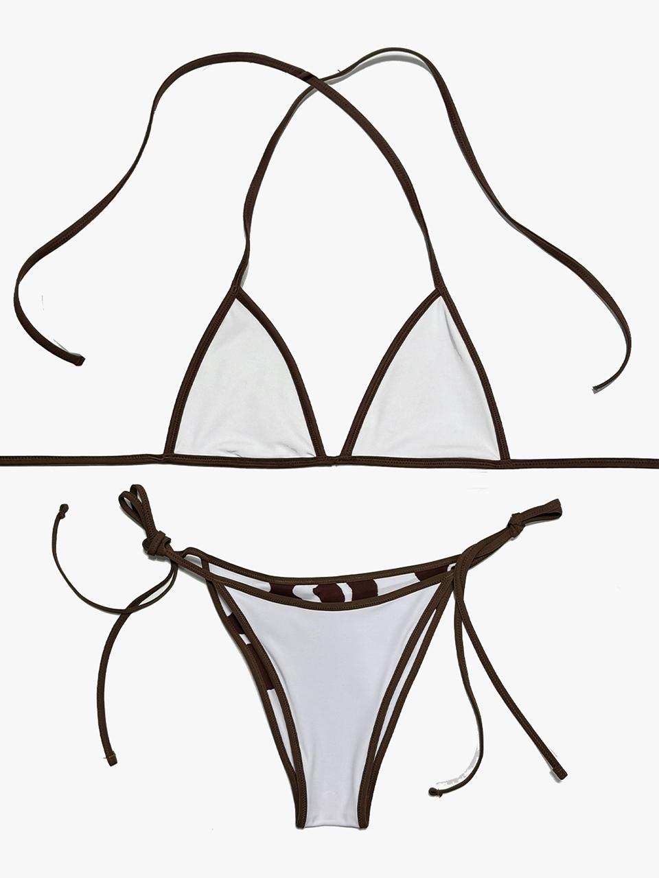 AMUN Zoe Triangle Bikini [Mocha Splash]