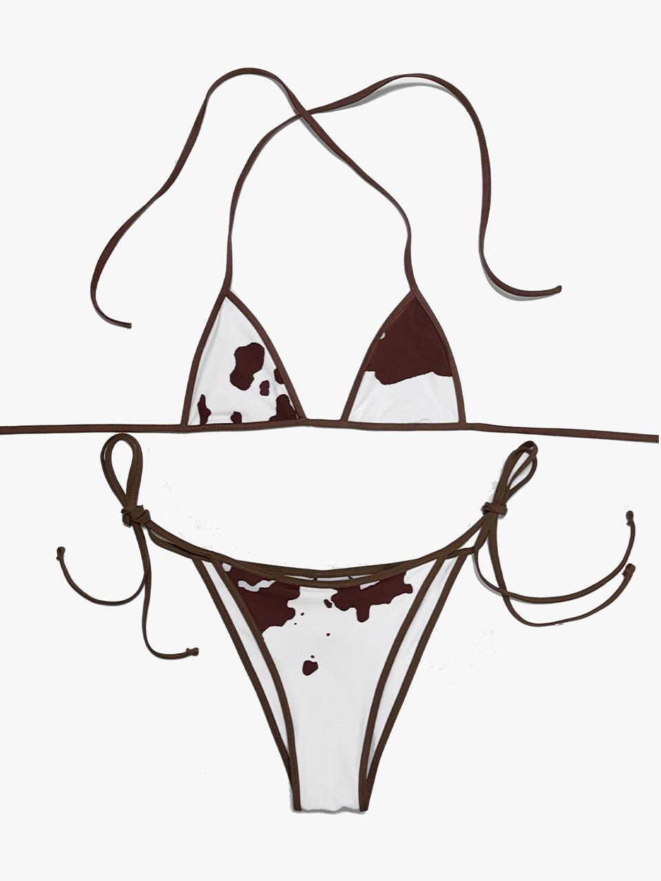 AMUN Zoe Triangle Micro Bikini [Mocha Splash]