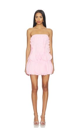 strapless open back dress Reed Pleated Shell Mini Dress