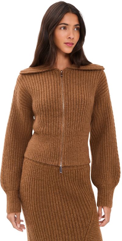 AMUR AMUR Emery Cable Knit Cardigan Golden Meadow