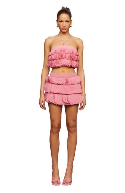 AMUR AMUR Jazzlyn appliqué fringe skirt