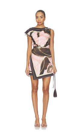 AMUR AMUR Jovie Asymmetrical Mini Dress