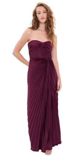AMUR AMUR Joyceann Sweetheart Gown Pinot Noir