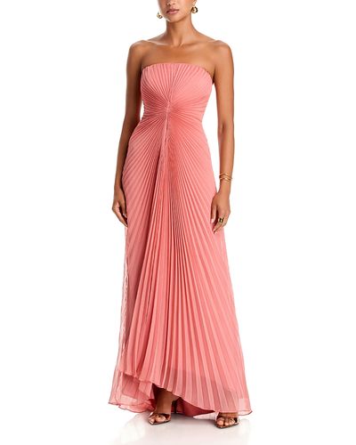 Amur Amur Myra Strapless Pleated Gown