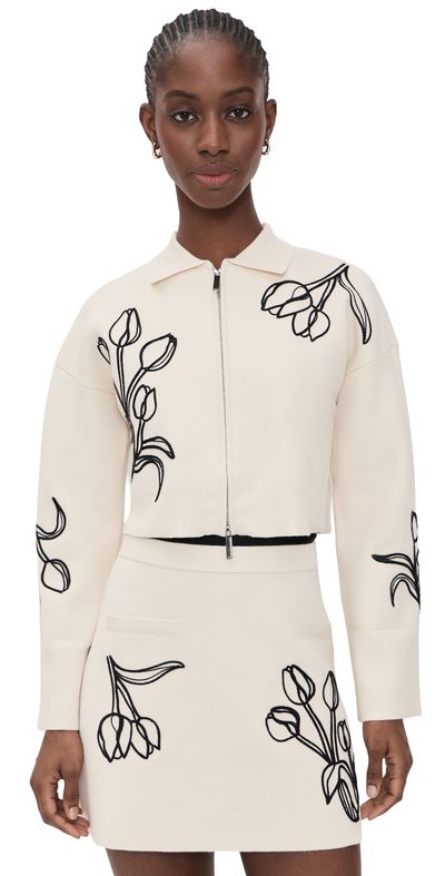AMUR AMUR Rosenna Knit Top Ivory Pebble