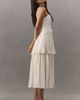 AMUR Esme Laser-Cut Floral Tiered Midi Dress - 4