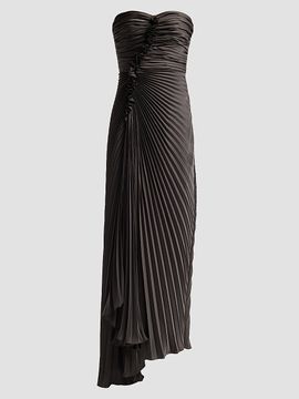 AMUR Women's Alexandra Ruched Pleated Strapless Gown