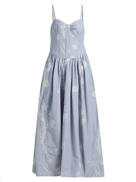 Amur Women's Bronte Embroidered Cotton-Blend Maxi Dress