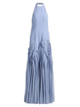 Amur Women's Elani Pleated Halterneck Gown