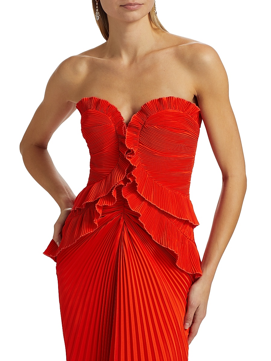 knee length dresses for ladies Amur Isabella Sweetheart Neck Gown – TrenLend main image 0