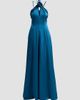 AMUR Women's Julia Halterneck A-Line Gown - 1