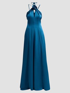 AMUR Women's Julia Halterneck A-Line Gown